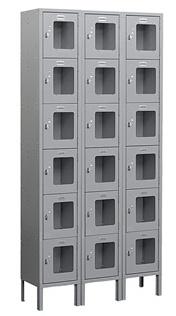 See- Through Six Tier Box Style Metal Lockers